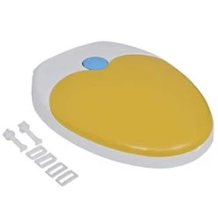 VidaXL White & Yellow Soft-Close Toilet Seat Adults/Children -Safavieh Furnitue Shop 31kSbNFvRnL