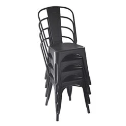 Amazon Basics 33DC01S4-BK Chair, Black, 20.1"D X 17.1"W X 33.5"H