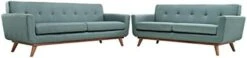 Modway Engage Mid-Century Modern Upholstered Fabric Sofa, Loveseat And Armchair In Gray -Safavieh Furnitue Shop 31l2dtov nL. AC