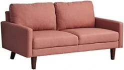 INSTORY Linen Sofa Set Modern Sofa & Loveseat Set 2 Piece Couch Set With Wooden Legs For Living Room, Office, Bedroom - Dark Blue -Safavieh Furnitue Shop 31lJxCUkf9L. AC