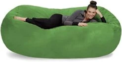 Sofa Sack - Plush Bean Bag Sofas With Super Soft Microsuede Cover - XL Memory Foam Stuffed Lounger Chairs For Kids, Adults, Couples - Jumbo Bean Bag Chair Furniture - Charcoal 7.5' 25 Sofa Sack - Plush Bean Bag Sofas With Super Soft Microsuede Cover - XL Memory Foam Stuffed Lounger Chairs For Kids, Adults, Couples - Jumbo Bean Bag Chair Furniture - Charcoal 7.5' -Safavieh Furnitue Shop 31lnpDfF8nL. AC
