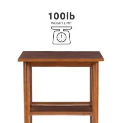 Linon Walnut Melissa Mid-Century End Table, Large -Safavieh Furnitue Shop 31lnxuWwiSL