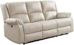 Elountik Modern Zuriel Motion Reclining Loveseat With Tight Back & Seat Cushion,Tight Pillow Top Arm, Recliner Loveseat With Motion Reclining Mechanism For Living Room (Black PU, Reclining Loveseat) -Safavieh Furnitue Shop 31mTthDDJL. AC