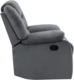 Blackjack Furniture Winthrop Microfiber Modern Reclining Living Room Chair, Loveseat, Sofa, Gray -Safavieh Furnitue Shop 31moFsXrjmL