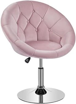 Yaheetech Round Tufted Back Chair Living Room Chair Contemporary Height Adjustable Vanity Chair 360° Swivel Accent Chair Modern Look, White -Safavieh Furnitue Shop 31n7aIOTFSL. AC