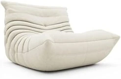 VOMXUF Fireside Chair, Oversized Armless Chair, Soft Microfiber Leather Floor Lounge Chair Lazy Sofa Accent Chair For Living Room Bedroom Salon Office -Safavieh Furnitue Shop 31nSdVrOmuL. AC