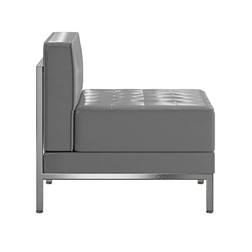 Flash Furniture Hercules Imagination Series Contemporary Gray Leathersoft Middle Chair 5 Flash Furniture Hercules Imagination Series Contemporary Gray Leathersoft Middle Chair - Image 5
