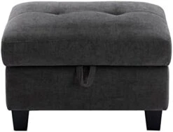Flesser Loveseat Sofa Couch For Small Spaces With Storage Ottoman Modular Fabric Couch Sectional Sofa Set 2 Seater Sofa Sectional Sets With Pillows For Living Room Office Home, Dark Grey -Safavieh Furnitue Shop 31p14PB15ZL. AC