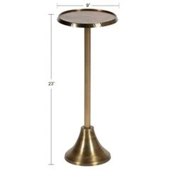 Kate And Laurel Sanzo Bohemian Side Table, 9 X 9 X 23, Gold, Decorative Pedestal End Table For Display And Storage -Safavieh Furnitue Shop 31p8JJ6QKpL