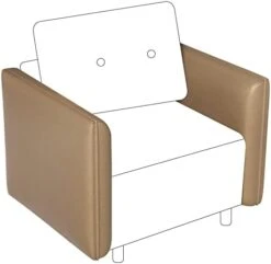 LLappuil Modular Sofa Middle Module With Storage For Customizable Sectional Couch, Accent Armless Chair, Waterproof, Anti-Scratch And Antistatic Fabric Sectional, Brown -Safavieh Furnitue Shop 31spkFuW1lL. AC