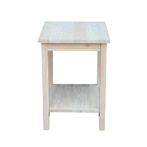 International Concepts Farmhouse Bench, Unfinished & Concepts Accent Table, 14 L X 16 W X 20 H Inches, Unfinished 7 International Concepts Farmhouse Bench, Unfinished & Concepts Accent Table, 14 L X 16 W X 20 H Inches, Unfinished - Image 7