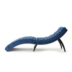 Christopher Knight Home Garret Velvet Chaise Lounge, Cobalt Grey / Dark Brown -Safavieh Furnitue Shop 31vL6HAAssL