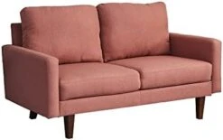 INSTORY Linen Sofa Set Modern Sofa & Loveseat Set 2 Piece Couch Set With Wooden Legs For Living Room, Office, Bedroom - Dark Blue -Safavieh Furnitue Shop 31vf4CCa6AL. AC