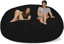 Chill Sack Bean Bag Chair: Giant 8' Memory Foam Furniture Bean Bag - Big Sofa With Soft Micro Fiber Cover - Olive -Safavieh Furnitue Shop 31wIxdy2MhL. AC