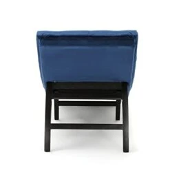 Christopher Knight Home Garret Velvet Chaise Lounge, Cobalt Grey / Dark Brown -Safavieh Furnitue Shop 31whniPiRZL