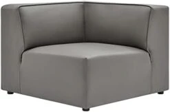 Modway Mingle Vegan Leather Sectional Sofa Corner Chair, Gray -Safavieh Furnitue Shop 31xzLzeWS8L. AC