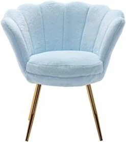 Chairus Small Accent Chair For Living Room, Velvet Gold Cute Vanity Chair With Back For Makeup Room, Upholstered Shell Shaped Office Guest Modern Chair Arm Chair, Cream White -Safavieh Furnitue Shop 31y9fMRyGwL. AC