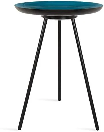 Kate And Laurel Laranya Modern Side Table, 15" X 15" X 22.5", Teal And Black, Chic Minimalist End Table 7 Kate And Laurel Laranya Modern Side Table, 15" X 15" X 22.5", Teal And Black, Chic Minimalist End Table - Image 7