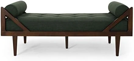 Christopher Knight Home Rayle Chaise Lounge, Wood, Navy Blue + Dark Brown 8 Christopher Knight Home Rayle Chaise Lounge, Wood, Navy Blue + Dark Brown - Image 8