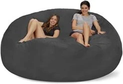 Chill Sack Bean Bag Chair: Giant 8' Memory Foam Furniture Bean Bag - Big Sofa With Soft Micro Fiber Cover - Olive -Safavieh Furnitue Shop 31zKboQG gL. AC