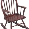 Gift Mark Childs Rocking Chairs - Windsor Kid's Rockers - Classic Hand-Made Wooden Seats For Boys And Girls - Childrens Furniture Rocker (Brown)