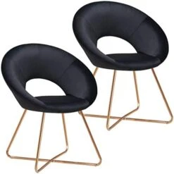 Duhome Modern Accent Velvet Chairs Dining Chairs Single Sofa Comfy Upholstered Arm Chair Living Room Furniture Mid-Century Leisure Lounge Chairs With Golden Metal Frame Legs Set Of 2 Grey -Safavieh Furnitue Shop 41 863qN5sL. AC