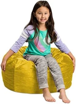 Sofa Sack - Plush, Ultra Soft Kids Bean Bag Chair - Memory Foam Bean Bag Chair With Microsuede Cover - Stuffed Foam Filled Furniture And Accessories For Kids Room - 2' Royal Blue -Safavieh Furnitue Shop 41 pl3Q ImL. AC