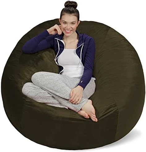 Sofa Sack - Plush Ultra Soft Bean Bags Chairs For Kids, Teens, Adults - Memory Foam Beanless Bag Chair With Microsuede Cover - Foam Filled Furniture For Dorm Room - Charcoal 5' (AMZBB-5SK-CS03) 12 Sofa Sack - Plush Ultra Soft Bean Bags Chairs For Kids, Teens, Adults - Memory Foam Beanless Bag Chair With Microsuede Cover - Foam Filled Furniture For Dorm Room - Charcoal 5' (AMZBB-5SK-CS03) - Image 12