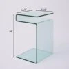 Glass Nightstand,Side Table,S-Shaped End Table For Living Room,Bedside Table For Bedroom