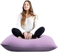 Yogibo Mini Bean Bag, Small Beanbag Chair For Kids, Teens And Adults, Great For Meditation And Sitting, Fibead Filling Conforms To Body, Washable, Removable Cover, Light Grey -Safavieh Furnitue Shop 410es0SQLIL. AC