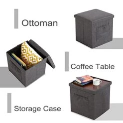 BINGTOO Futon Sofa Bed Couch And Sleeper- Convertible Futon Sofa Bed Sleeper Couches Loveseat With Storage Footstool Ottoman Or Coffee Table And 2 Lumbar Pillows,Small,Tufted(Grey), 1PC -Safavieh Furnitue Shop 411UIRRGg4L