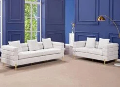 AMERLIFE Sofa, 2 Piece Sofa Set, Loveseat Set- Oversize Sofa Couch, Comfy Sofa For Living Room- Bouclé Deep Seat Sofa, White Sofa -Safavieh Furnitue Shop 412BQ1GcATL. AC