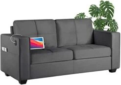 TYBOATLE Modern Living Room Sectional Sofa Sets 2 Piece, 65” W Tufted Mid-Century Loveseat Couch W/ 2 USB Charging Ports And Comfy Accent Arm Chairs For Small Space, Apartment, Office (Dark Grey) 23 TYBOATLE Modern Living Room Sectional Sofa Sets 2 Piece, 65” W Tufted Mid-Century Loveseat Couch W/ 2 USB Charging Ports And Comfy Accent Arm Chairs For Small Space, Apartment, Office (Dark Grey) -Safavieh Furnitue Shop 412M1I5UZxL. AC