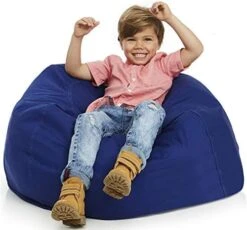 Delmach Bean Bag Chair Cover | Stuffed Animal Storage | 38" Width Extra Large | 100% Cotton Canvas | Double Stitched | Durable Zipper | Fill With Anything Soft | Beans Not Included -Safavieh Furnitue Shop 412VLTy4KML. AC