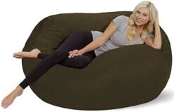 Chill Sack - Bean Bag Lounger, 5-Feet, Charcoal -Safavieh Furnitue Shop 4135RFRHMxL. AC