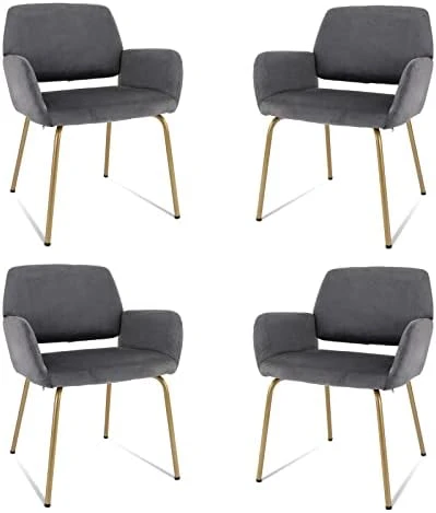 Novigo Accent Chair Living Room Chair With Solid Golden Metal Leg And Velvet Armrest Backrest Mid-Century Modern Chair For Waiting Room Bedroom Conference Set Of 2 Teal Blue 9 Novigo Accent Chair Living Room Chair With Solid Golden Metal Leg And Velvet Armrest Backrest Mid-Century Modern Chair For Waiting Room Bedroom Conference Set Of 2 Teal Blue - Image 9