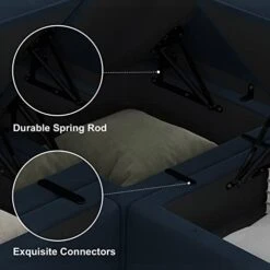 Belffin Modular Velvet Sectional Sofa With Storage Seat Oversized U Shaped Couch With Reversible Chaise Sofa Set With Ottoman Blue -Safavieh Furnitue Shop 413TDnR8SVL