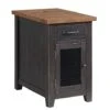 Martin Svensson Home Rustic Chairside Table, Antique Black And Honey