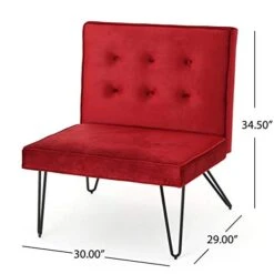 Christopher Knight Home Darrow Velvet Modern Armless Chair, Berry -Safavieh Furnitue Shop 414WIuPw2jL