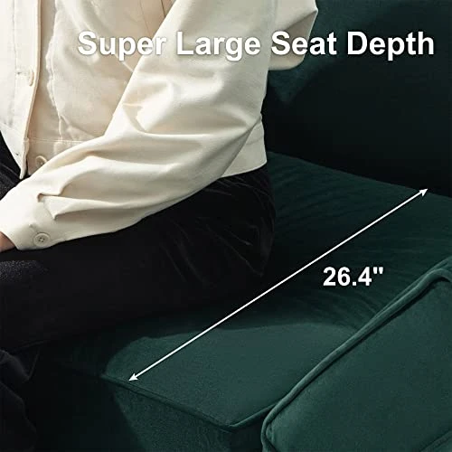 Belffin Modular Large Sectional Sofa With Storage Seat Oversized U Shaped Couch With Reversible Chaise Modular Sofa Set With Ottoman Velvet Green 4 Belffin Modular Large Sectional Sofa With Storage Seat Oversized U Shaped Couch With Reversible Chaise Modular Sofa Set With Ottoman Velvet Green - Image 4