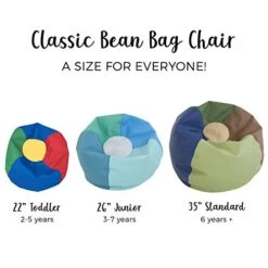 Factory Direct Partners 10478-NV SoftScape Classic 35" Junior Bean Bag Chair, Furniture For Kids, Libraries Or Home - Navy 19 Factory Direct Partners 10478-NV SoftScape Classic 35" Junior Bean Bag Chair, Furniture For Kids, Libraries Or Home - Navy -Safavieh Furnitue Shop 414dKvKkdTL