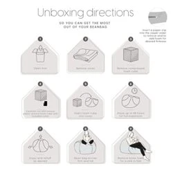 Milliard Big Ultra Supportive Stuffed Bean Bag Chair Couch For Adults And Kids Filled With Shredded Foam (Grey) 12 Milliard Big Ultra Supportive Stuffed Bean Bag Chair Couch For Adults And Kids Filled With Shredded Foam (Grey) -Safavieh Furnitue Shop 414sbaKJxpL