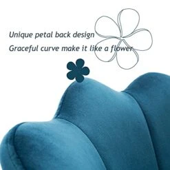 Wahson Velvet Accent Chair For Bedroom With Black Metal Legs,Leisure Armchair For Living Room/Cafe/Lounge (Teal) -Safavieh Furnitue Shop 415DaPGZBIS