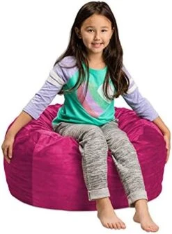 Sofa Sack - Plush, Ultra Soft Kids Bean Bag Chair - Memory Foam Bean Bag Chair With Microsuede Cover - Stuffed Foam Filled Furniture And Accessories For Kids Room - 2' Royal Blue -Safavieh Furnitue Shop 415JnBfamL. AC