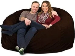 ULTIMATE SACK 6000 (6 Ft.) Bean Bag Chair Cover In Multiple Colors: Cover ONLY. (6000, Navy Suede) -Safavieh Furnitue Shop 415QPpQn8SL. AC