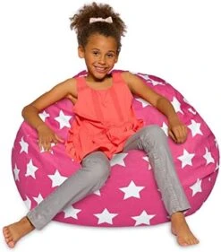 Posh Beanbags Bean Bag Chair, X-Large Machine Washable - Canvas Unicorn And Rainbows On Purple -Safavieh Furnitue Shop 415VTaqvBoL. AC
