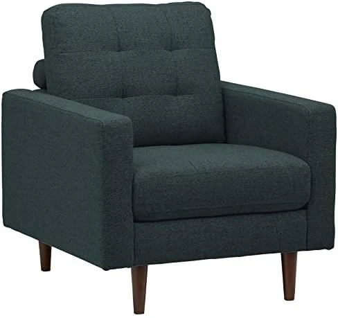 Amazon Brand – Rivet Cove Mid-Century Modern Tufted Leather Accent Chair, 32.7"W, Caramel 6 Amazon Brand – Rivet Cove Mid-Century Modern Tufted Leather Accent Chair, 32.7"W, Caramel - Image 6