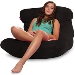 Posh Creations Laguna Lounger Teens, Kids And Adults For Bedrooms And Dorm Rooms, Large Bean Bag Chair, Soft Nylon-Pink -Safavieh Furnitue Shop 4186VyzwNJL. AC