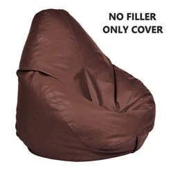 Ample Decor Leather Bean Bag Cover (No Filling), Plush Toys Storage Soft Leatherette, Water Resistant, Durable Construction Sturdy Zipper, Ideal For Teenagers, Adults – Tan Brown -Safavieh Furnitue Shop 418kTiYD20L