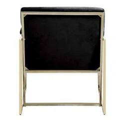 Morden Fort Italian Light Luxury Lounge Chair, Contemporary Velvet Upholstered Lounge Armchair With Bright-Colored Cushions, For Living Room, Bedroom, Dinning, Office, Black -Safavieh Furnitue Shop 418n45au1dL